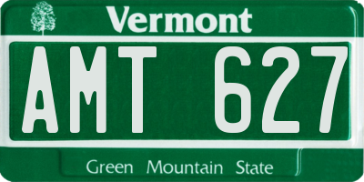 VT license plate AMT627