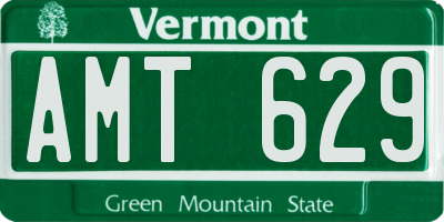 VT license plate AMT629