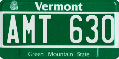 VT license plate AMT630