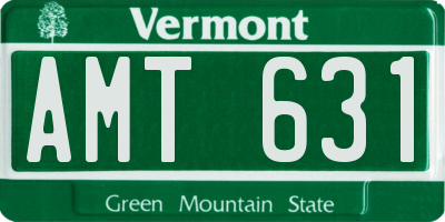 VT license plate AMT631