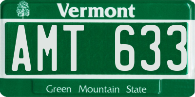VT license plate AMT633