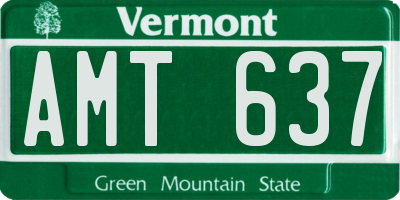 VT license plate AMT637