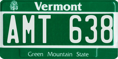 VT license plate AMT638