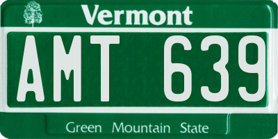 VT license plate AMT639