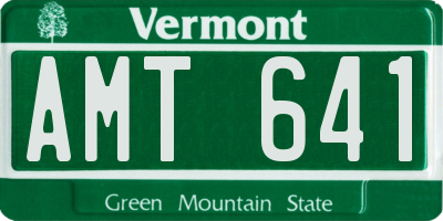 VT license plate AMT641