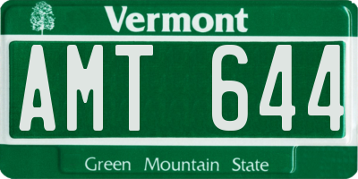 VT license plate AMT644