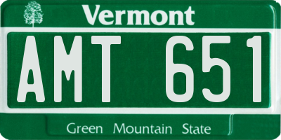 VT license plate AMT651