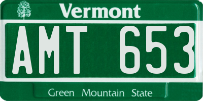 VT license plate AMT653
