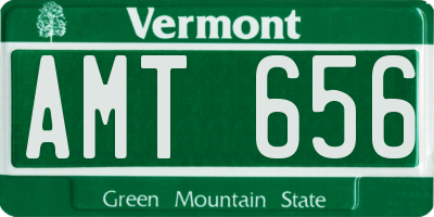 VT license plate AMT656