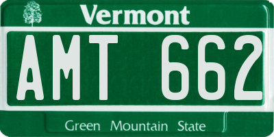 VT license plate AMT662