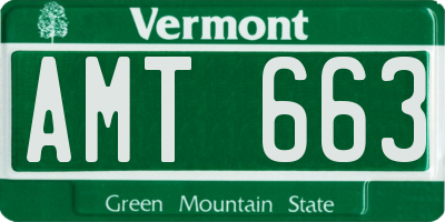 VT license plate AMT663