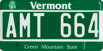 VT license plate AMT664