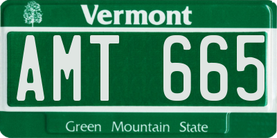 VT license plate AMT665