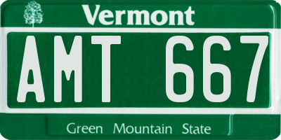 VT license plate AMT667