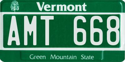 VT license plate AMT668