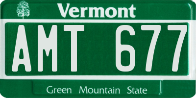 VT license plate AMT677