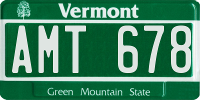 VT license plate AMT678