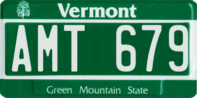 VT license plate AMT679