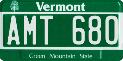 VT license plate AMT680