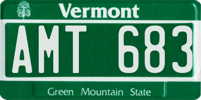 VT license plate AMT683