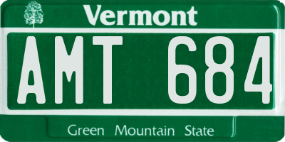 VT license plate AMT684