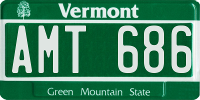 VT license plate AMT686