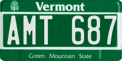 VT license plate AMT687