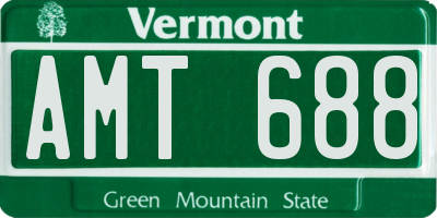 VT license plate AMT688
