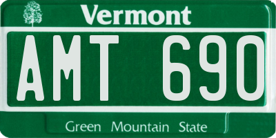 VT license plate AMT690