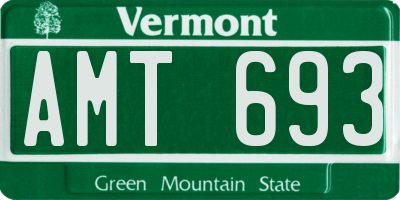 VT license plate AMT693