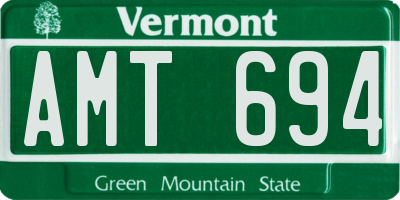 VT license plate AMT694