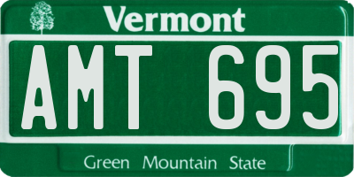 VT license plate AMT695