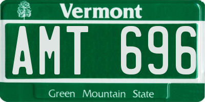 VT license plate AMT696