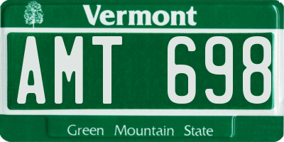 VT license plate AMT698