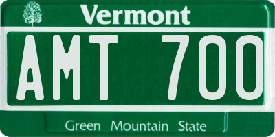 VT license plate AMT700