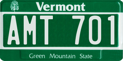 VT license plate AMT701
