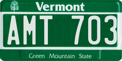 VT license plate AMT703