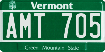VT license plate AMT705