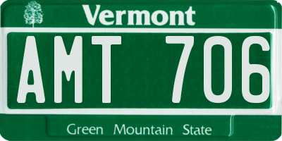 VT license plate AMT706