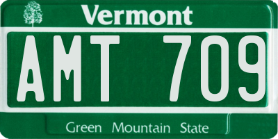 VT license plate AMT709