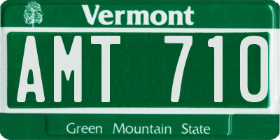 VT license plate AMT710