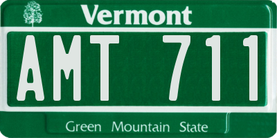 VT license plate AMT711