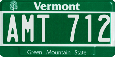 VT license plate AMT712