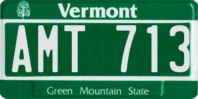 VT license plate AMT713