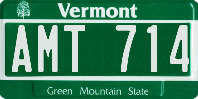 VT license plate AMT714