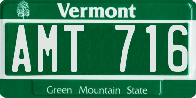 VT license plate AMT716