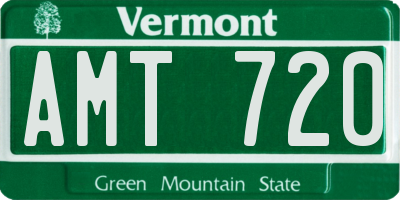 VT license plate AMT720