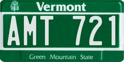 VT license plate AMT721