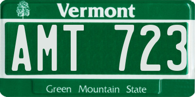 VT license plate AMT723