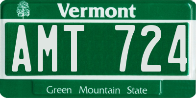VT license plate AMT724